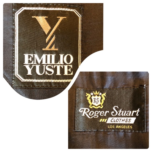 Emilio Yuste Wool 2 Piece Navy Blue Pinstripe Suit Size 42R Slacks W35” L29.5” - Picture 16 of 16